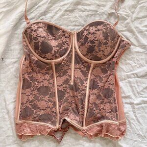 pink cherry blossom corset